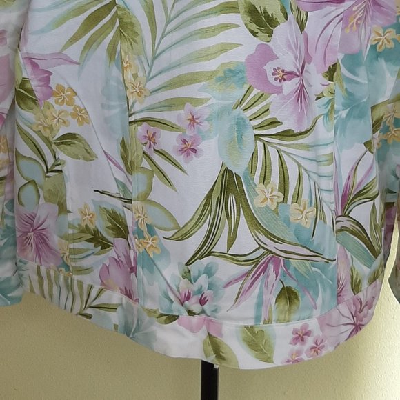 NWOT!! Alfred Dunner Tropical Lightweight Denim Jacket - Picture 7 of 13